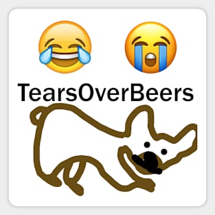 CLASSIC The Tears Over Beers Podcast Logo 3 Magnet